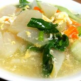 心まで温まる！青梗菜と大根の中華スープ